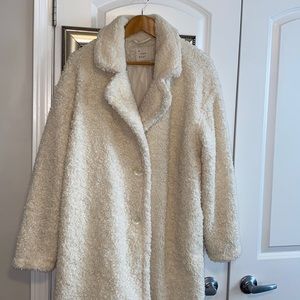 Cream furry coat